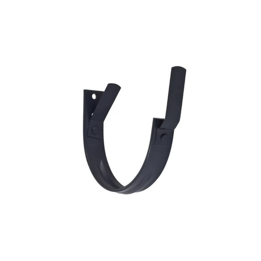 Heavy Duty Fascia Mount Gutter Hangers for Painted Half-Round Gutters - 5" - Dark Charcoal
