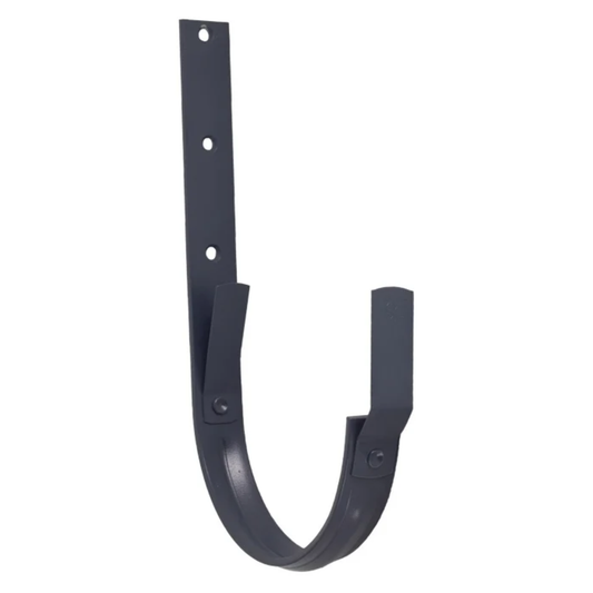 Heavy Duty Roof Mount Gutter Hangers for Painted Half-Round Gutters - 5" - Dark Charcoal