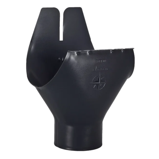 Downspout Star Drop Outlets for Painted Half-Round Gutters - 5” to 3" - Dark Charcoal