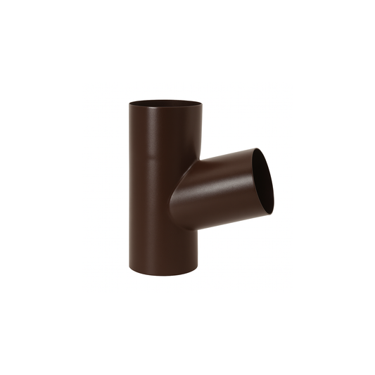 Downspout Y-Connectors for Painted Half-Round Gutters - 5” - Dark Bronze
