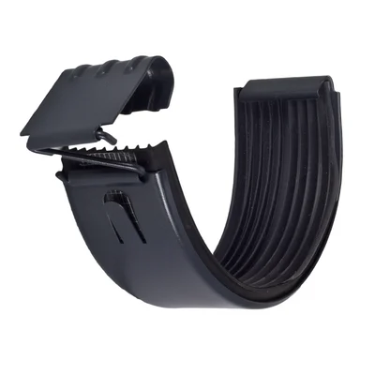 Gutter Connectors for Painted Half-Round Gutters - 6" - Dark Charcoal