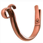 7.6" Double Curl Copper Gutter Hangers - Fascia Mount