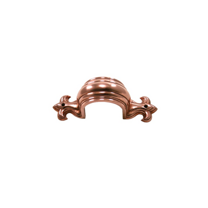 Fleur-de-Lis Downspout Brackets for Copper Half-Round Gutters - 4"