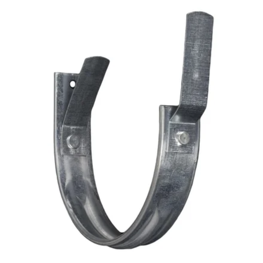 Heavy Duty Fascia Mount Gutter Hangers for Galv. Half-Round Gutters - 6"