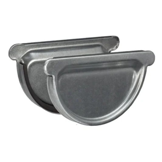 Universal Gutter Endcaps for Galv. Half-Round Gutters - 6"