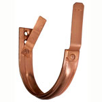 7.6" Heavy Duty Copper Half-Round Gutter Hangers - Fascia Mount