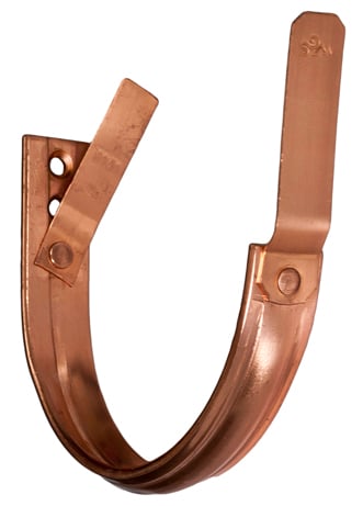 Heavy Duty Fascia Mount Gutter Hangers for Copper Half-Round Gutters - 4"