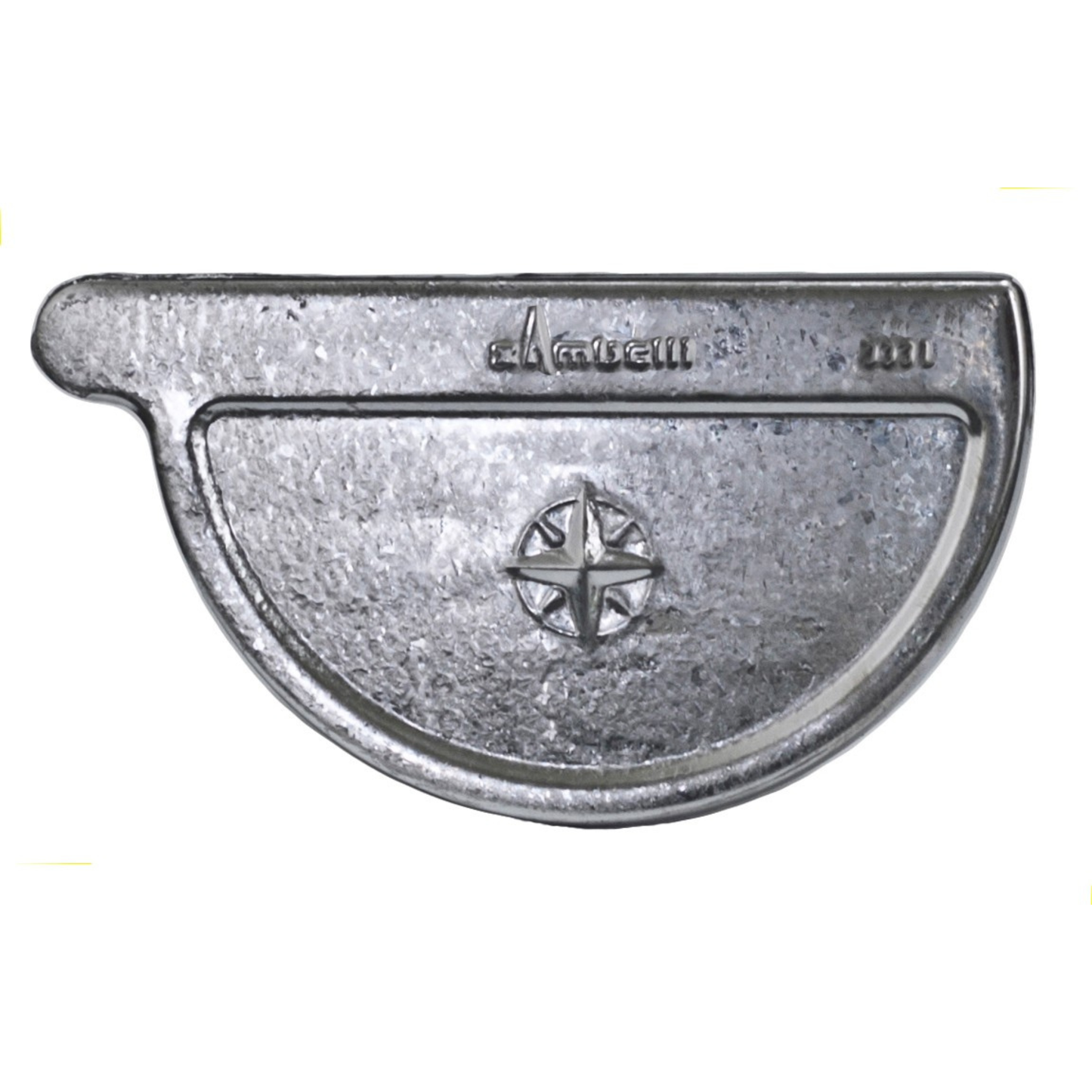 Right Hand Gutter Endcaps for Lead-Coated Copper Half-Round Gutters - 6"