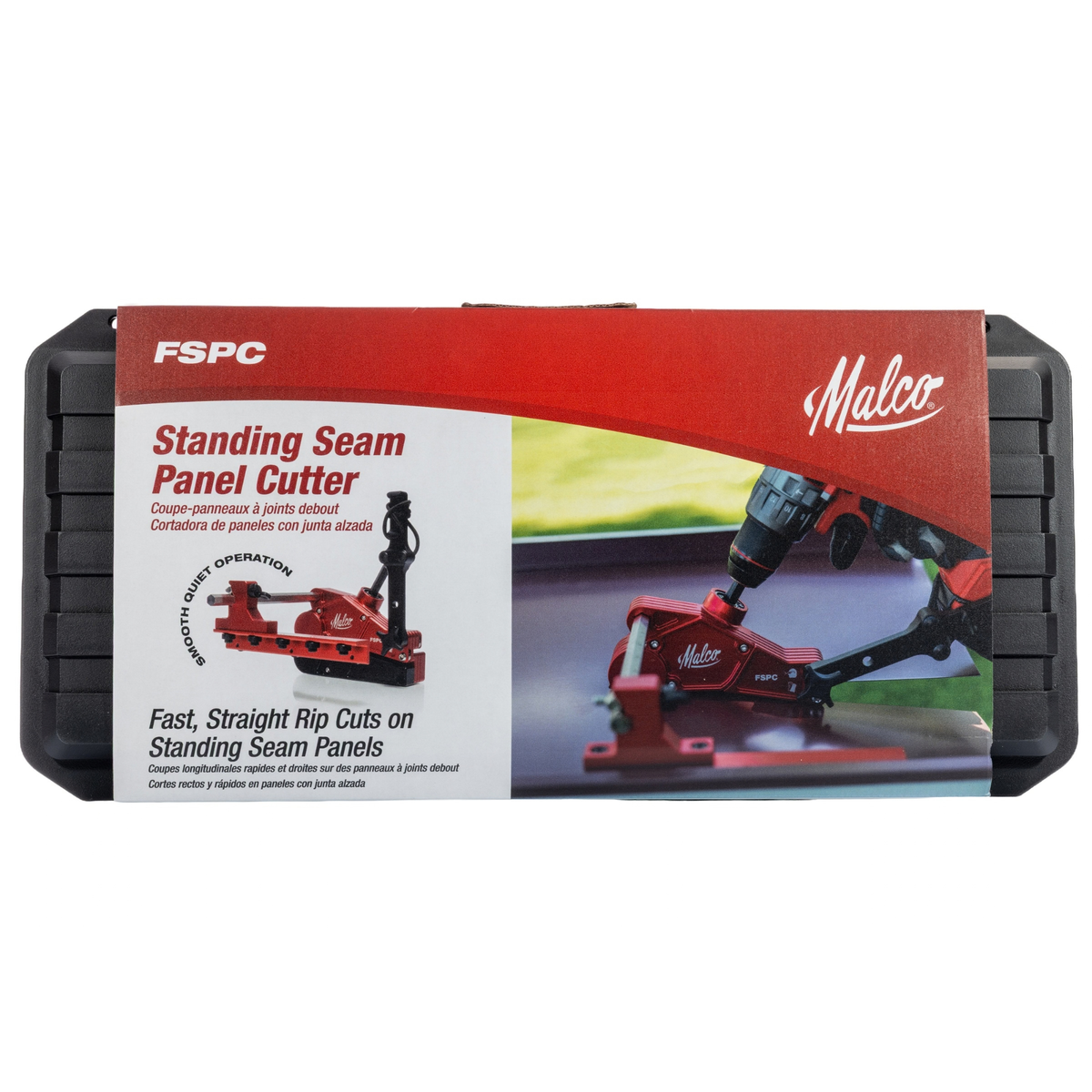 Malco FSPC Standing Seam Panel Cutter - Drill-Powered Metal Roofing Panel Slitter