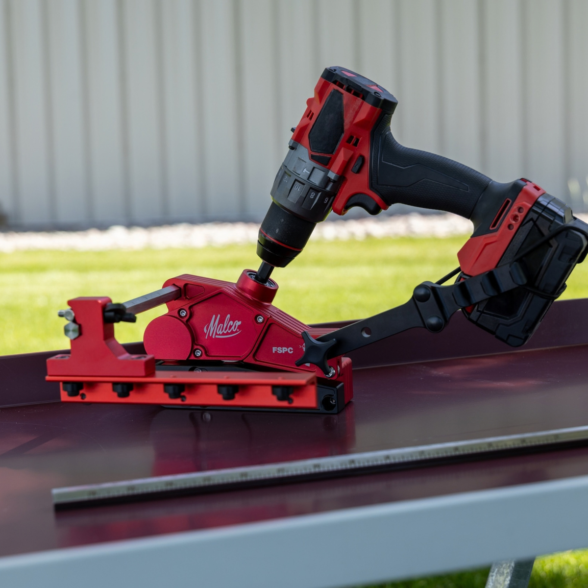 Malco FSPC Standing Seam Panel Cutter - Drill-Powered Metal Roofing Panel Slitter