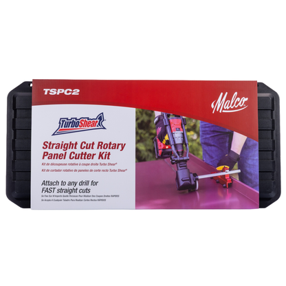 Malco TSPC2 TurboShear® Straight Cut Rotary Panel Cutter Kit - Drill-Powered Metal Panel Cutter