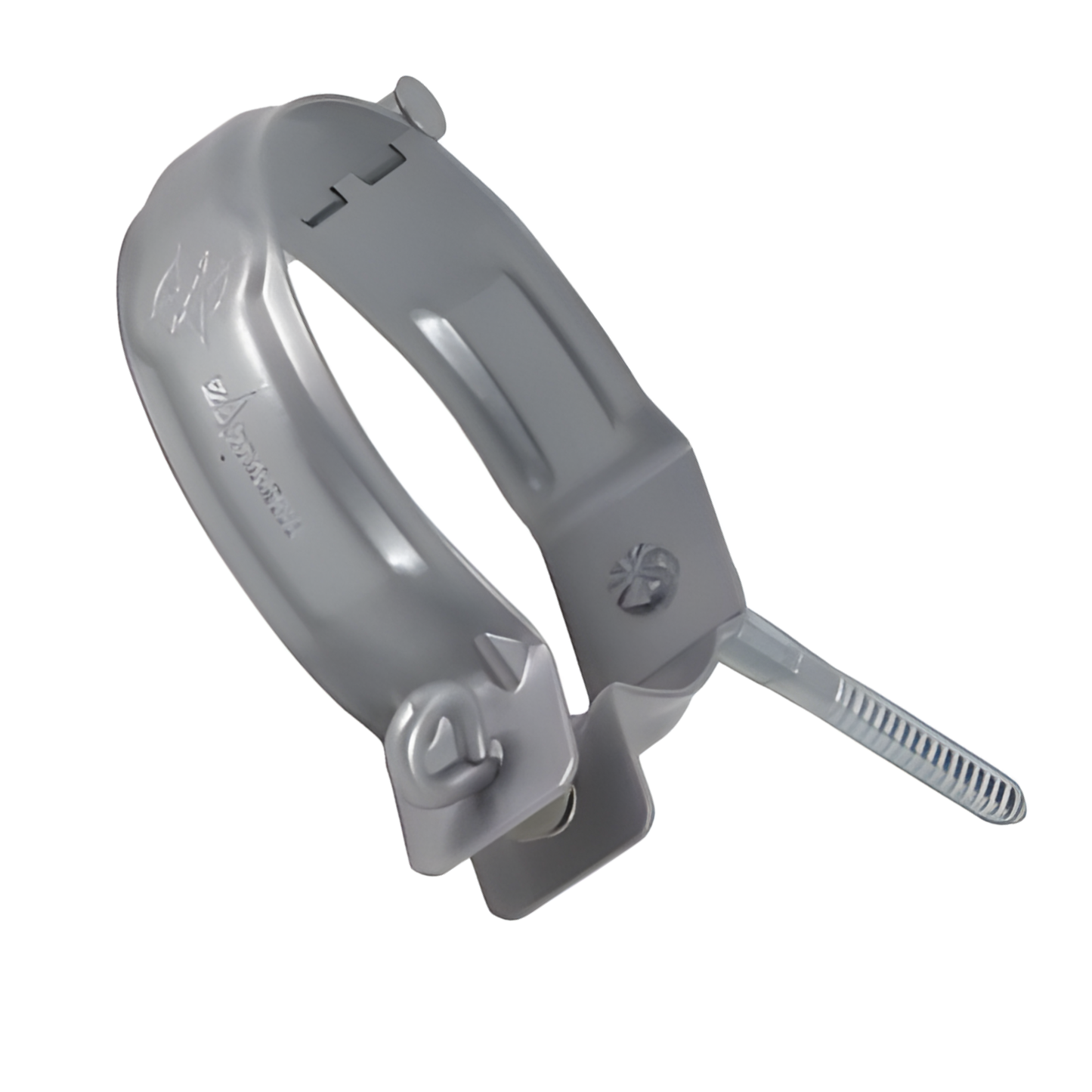 Downspout Brackets for Painted Half-Round Gutters – 4” - Natural Gray Metallic