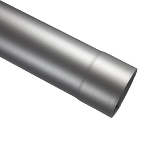 Round Downspouts for Painted Half-Round Gutters - 3" x 10' - Natural Gray Metallic