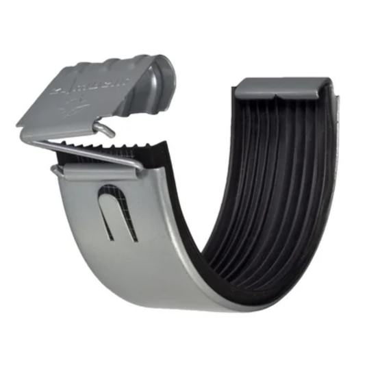 Gutter Connectors for Painted Half-Round Gutters - 6" - Natural Gray Metallic