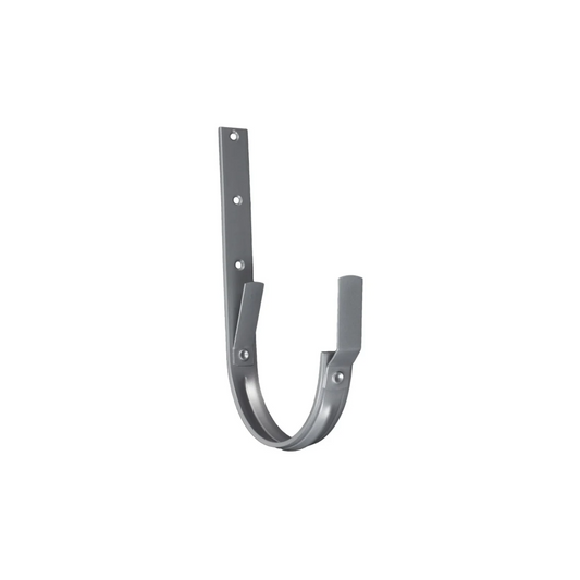 Heavy Duty Roof Mount Gutter Hangers for Painted Half-Round Gutters - 5" - Natural Gray Metallic
