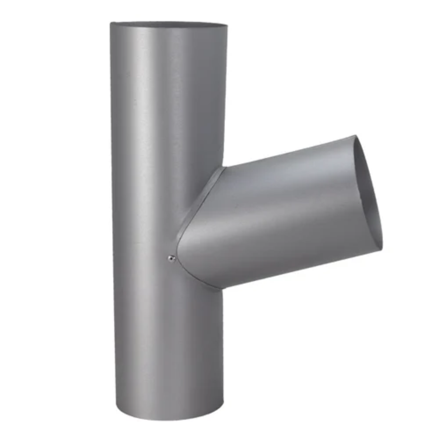 Downspout Y-Connectors for Painted Half-Round Gutters - 3” - Natural Gray Metallic