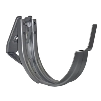 Adjustable Fascia Mount Gutter Hangers for Painted Half-Round Gutters - 6" - Natural Gray Metallic