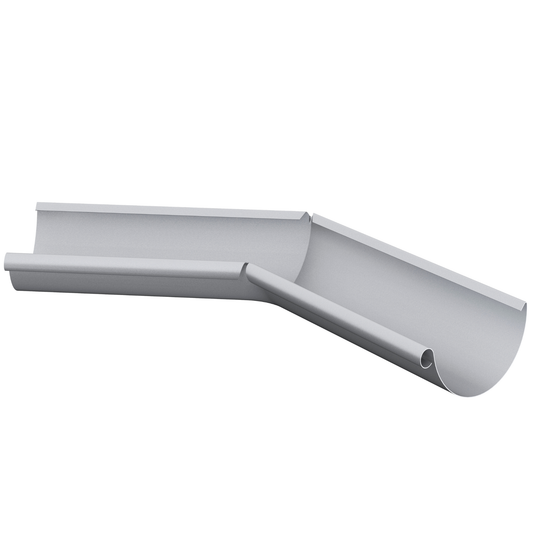 Nordic Steel 135° Inside Gutter Miter – 6" – Silver Metallic