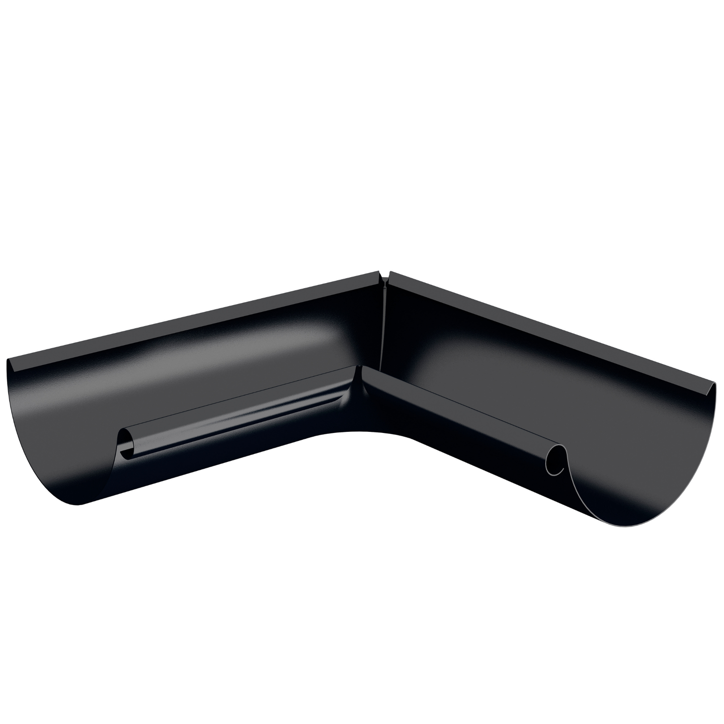 Nordic Steel 90° Inside Gutter Miter – 6" – Black