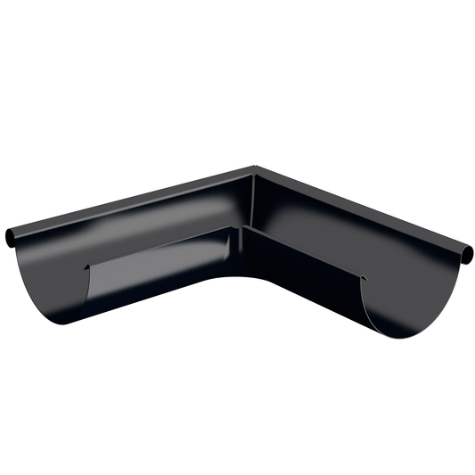 Nordic Steel 90° Outside Gutter Miter – 6" – Black