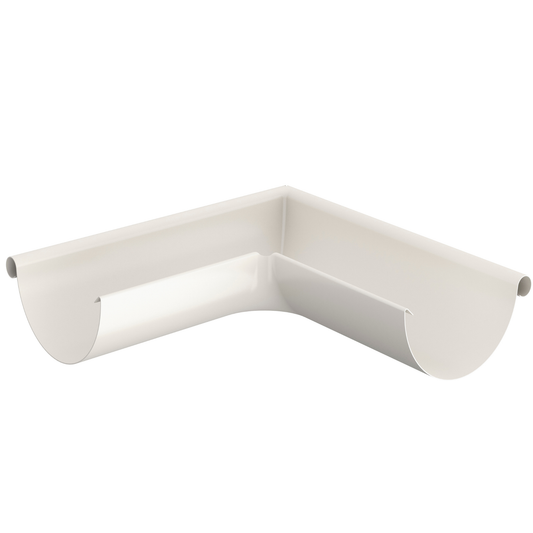 Nordic Steel 90° Outside Gutter Miter – 6" – White