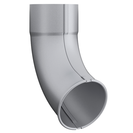 Nordic Steel 70° Beaded Elbow – 4" – Silver Metallic