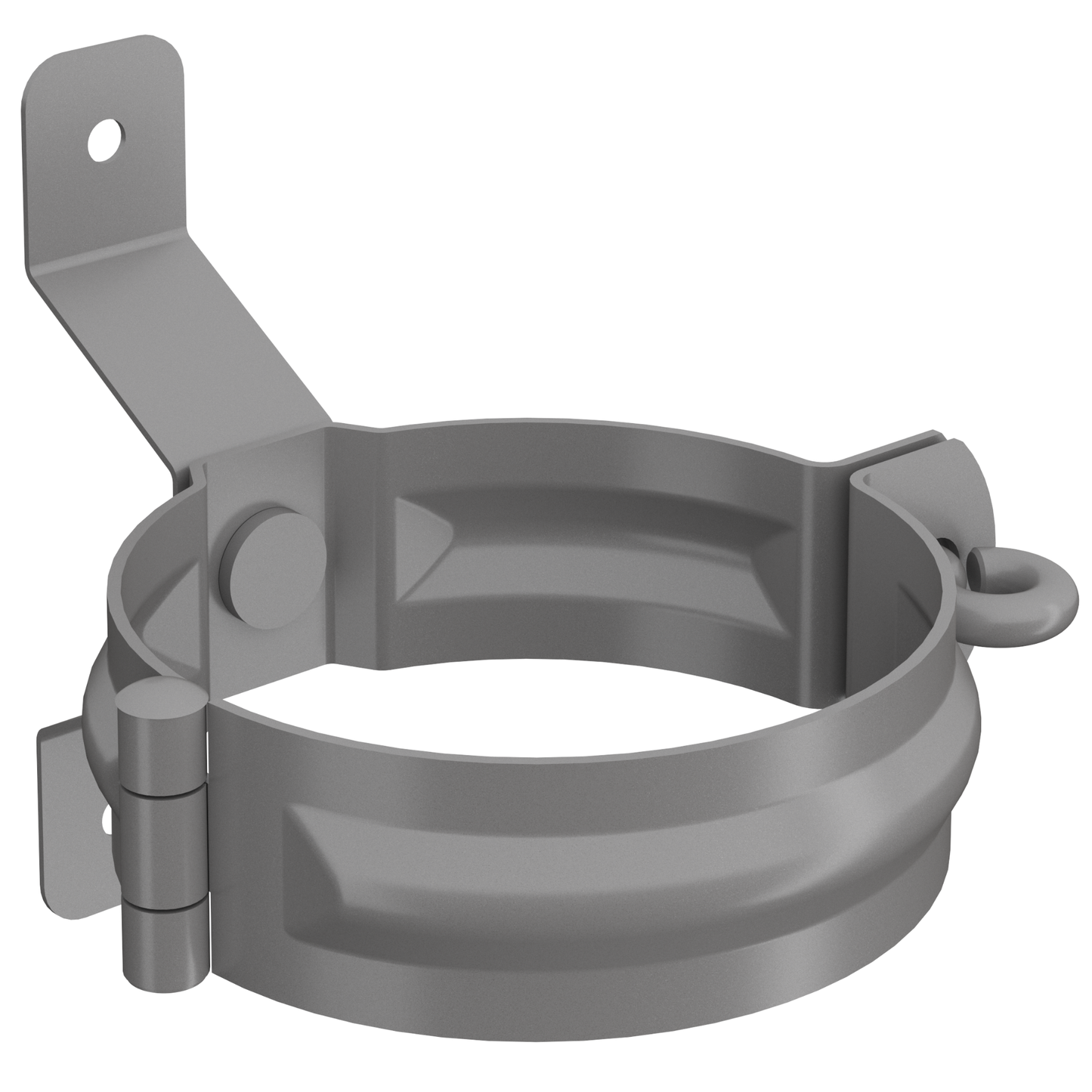 Nordic Steel Round Downspout Bracket – 4" – Silver Metallic