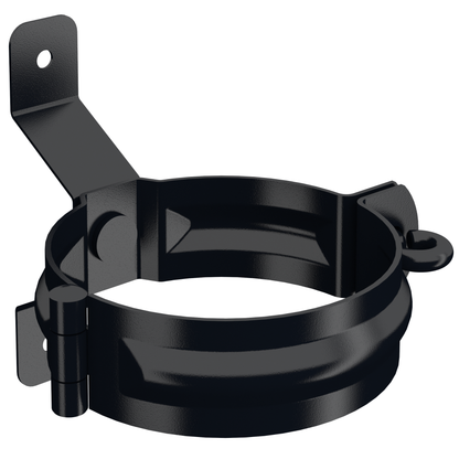 Nordic Steel Round Downspout Bracket – 4" – Black