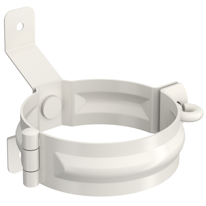 Nordic Steel Round Downspout Bracket – 4" – White
