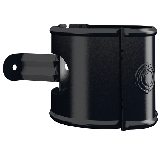 Nordic Steel Round Downspout Wide Bracket – 4" – Black