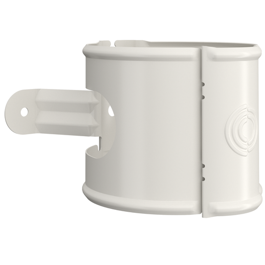 Nordic Steel Round Downspout Wide Bracket – 4" – White