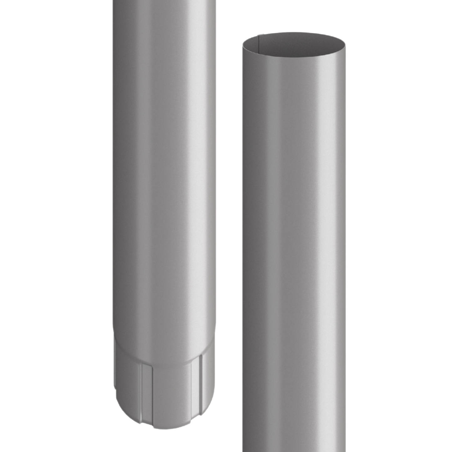 Nordic Steel Round Downspout Pipe - 4" x 10' - Anthracite Metallic