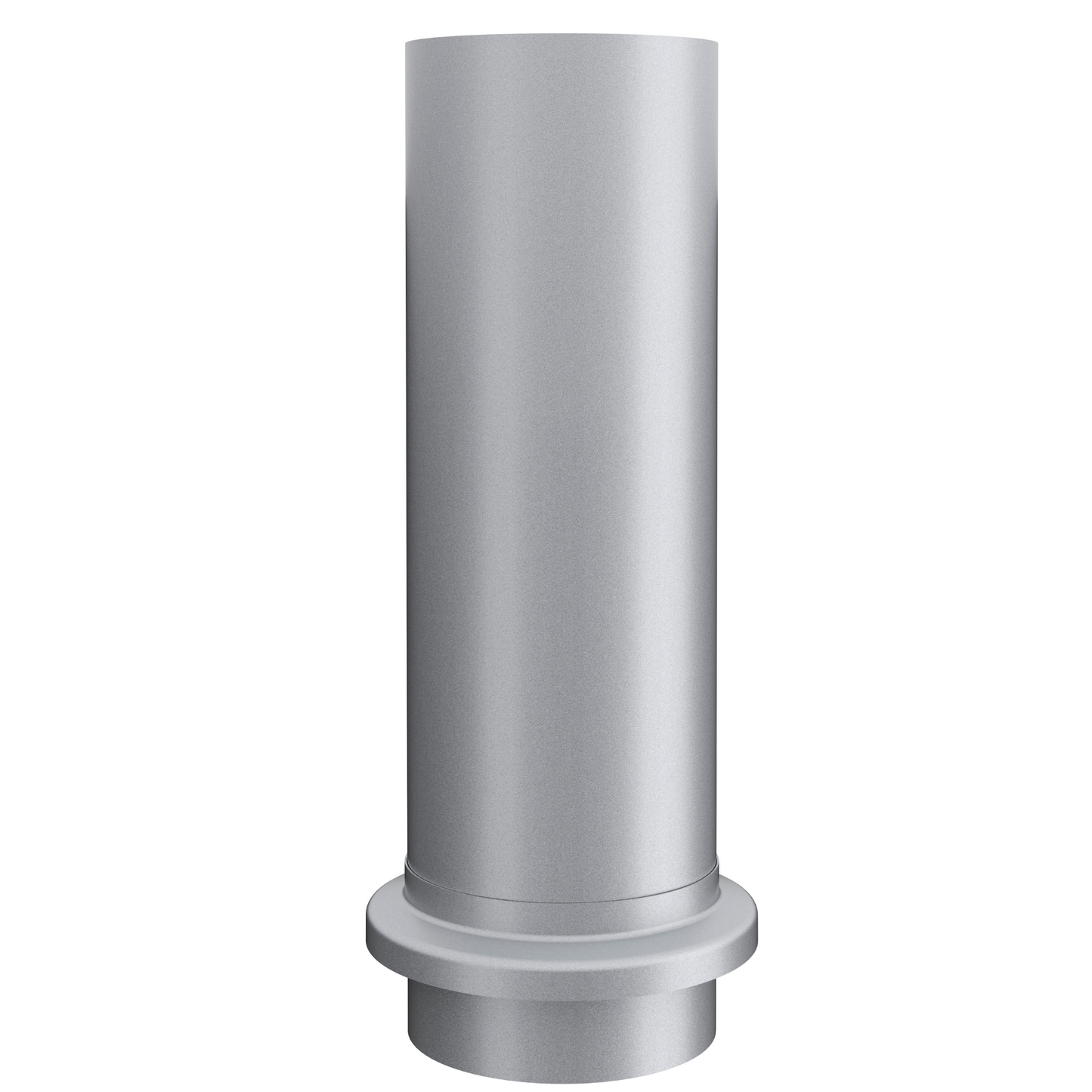 Nordic Steel Round Downspout Drain Tile Extension – 4" – Silver Metallic