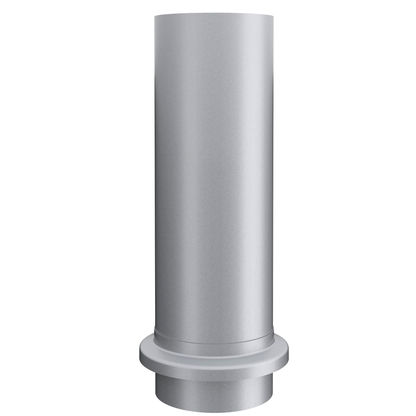 Nordic Steel Round Downspout Drain Tile Extension – 4" – Silver Metallic