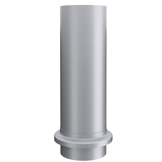 Nordic Steel Round Downspout Drain Tile Extension – 4" – Silver Metallic