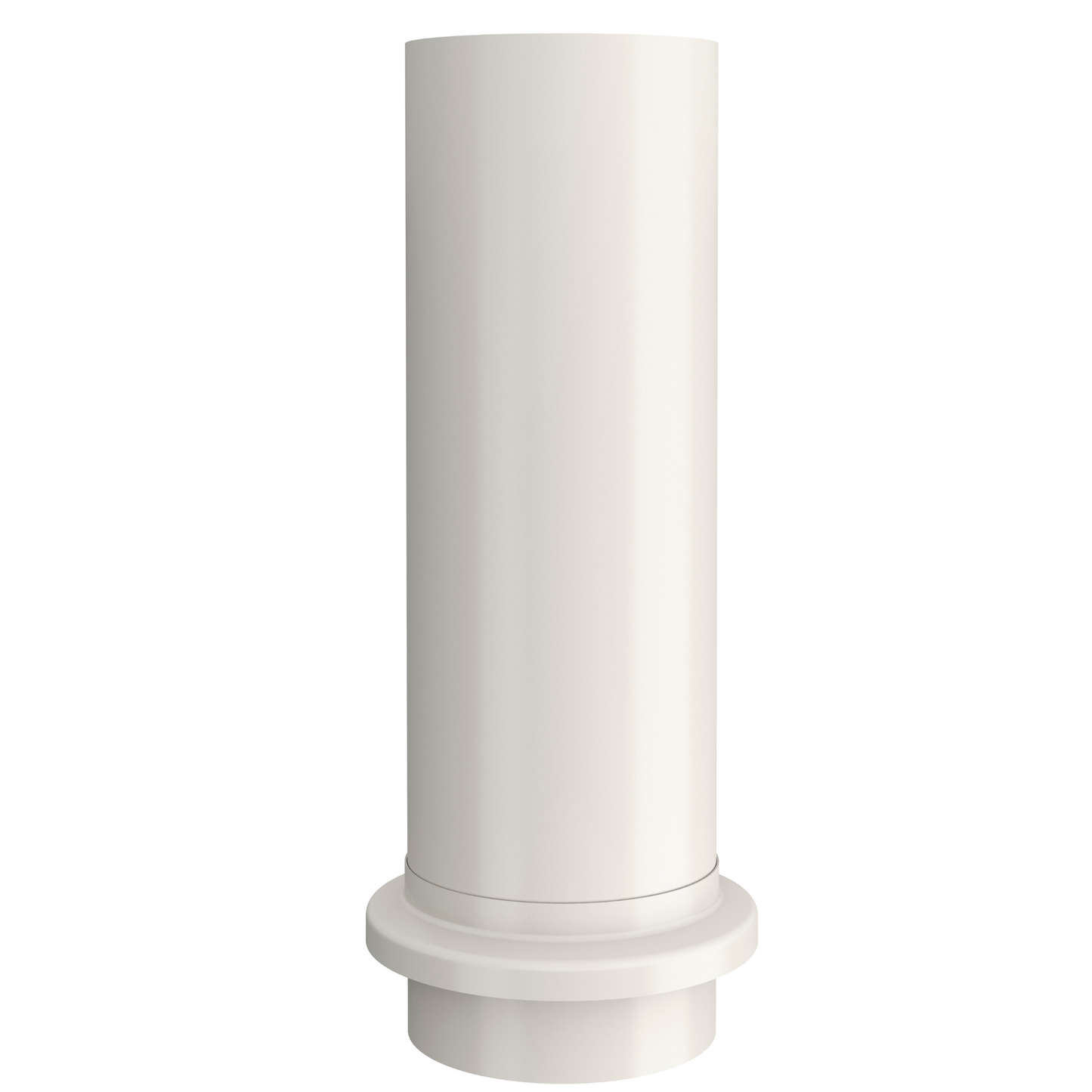 Nordic Steel Round Downspout Drain Tile Extension – 4" – White