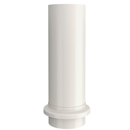 Nordic Steel Round Downspout Drain Tile Extension – 4" – White