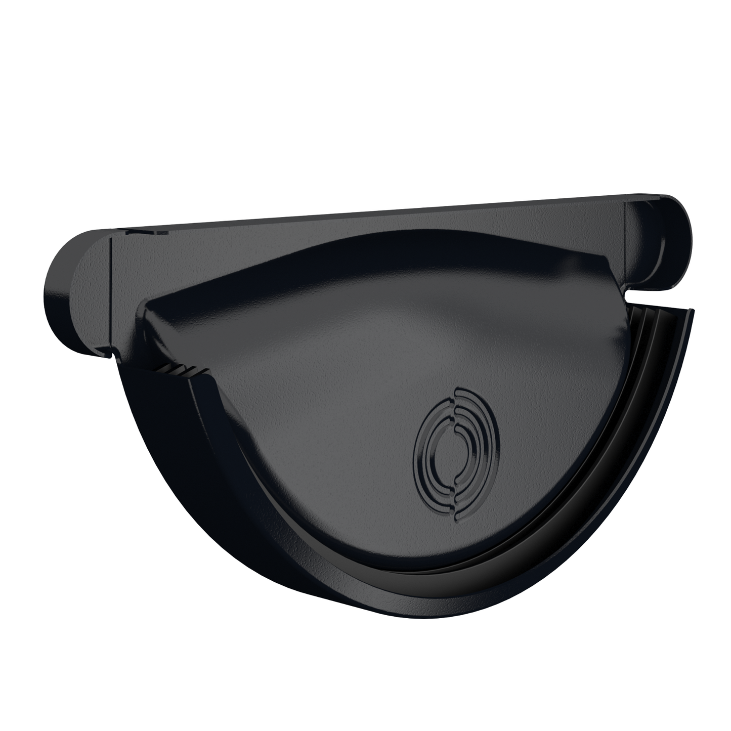 Nordic Steel Universal Gutter End Cap – 6" – Black