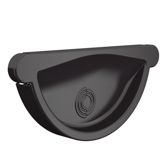 Nordic Steel Universal Gutter End Cap – 6" – Dark Bronze