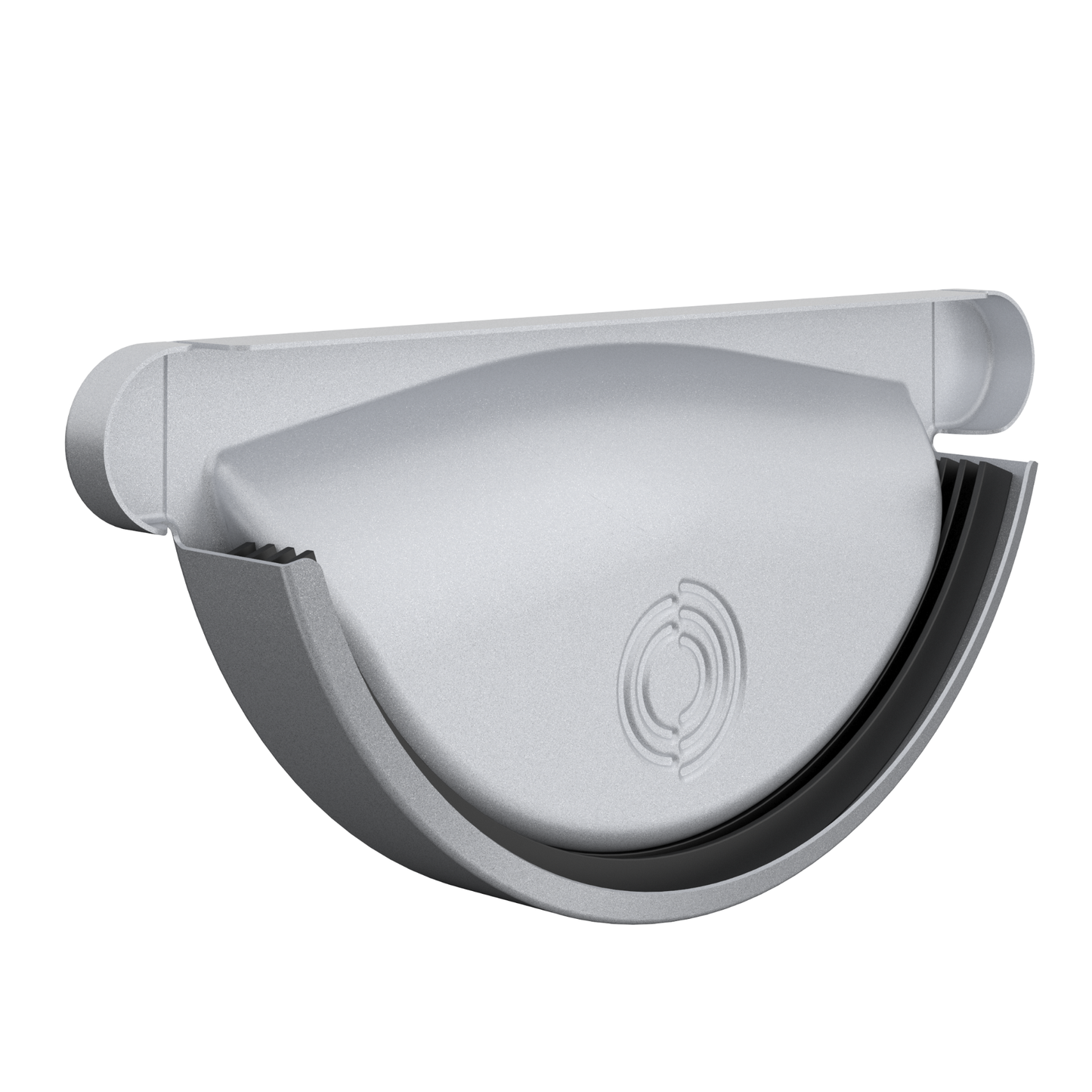 Nordic Steel Universal Gutter End Cap – 6" – Silver Metallic