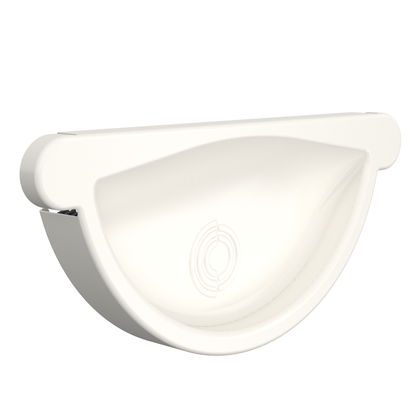 Nordic Steel Universal Gutter End Cap – 6" – White