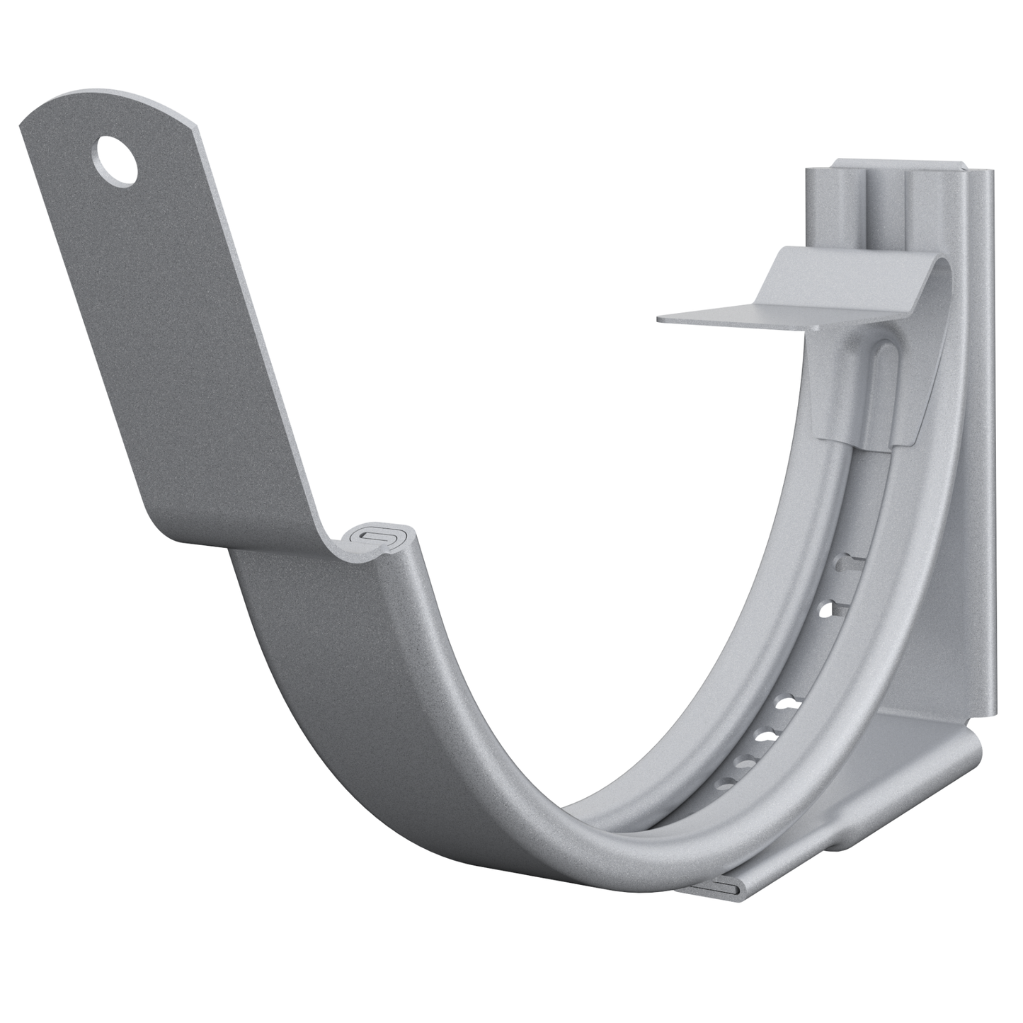 Nordic Steel Adjustable Gutter Fascia Hanger – 6" – Silver Metallic