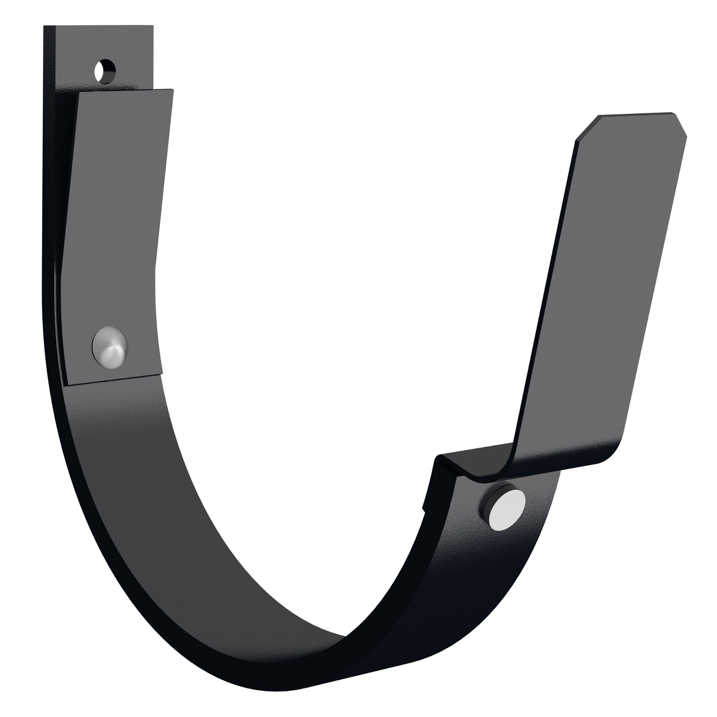 Nordic Steel Gutter Fascia Hanger with Tab – 6" – Black