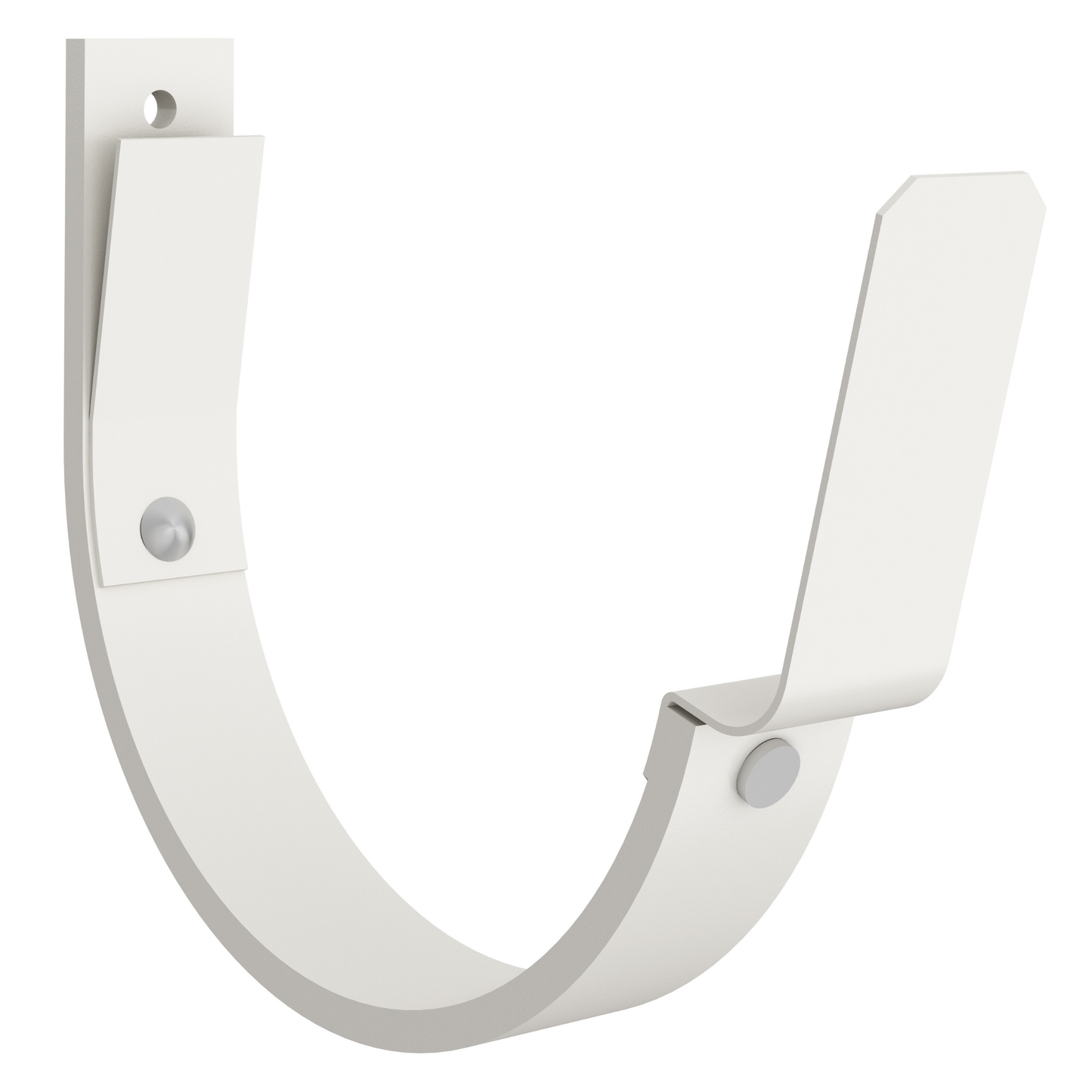 Nordic Steel Gutter Fascia Hanger with Tab – 6" – White