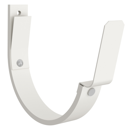 Nordic Steel Gutter Fascia Hanger with Tab – 6" – White