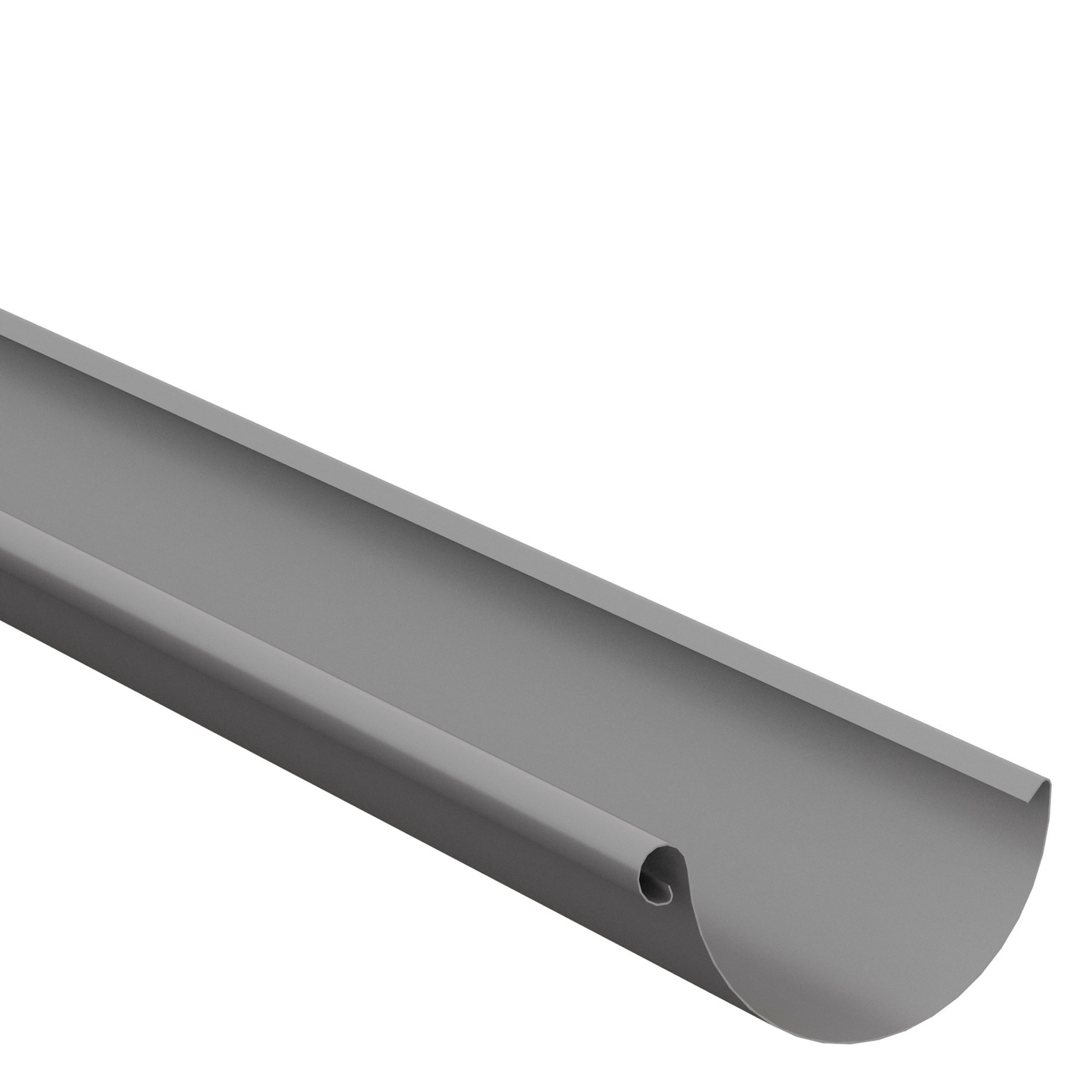 Nordic Steel Half-Round Gutter Pipe - 6" x 10' - Anthracite Metallic