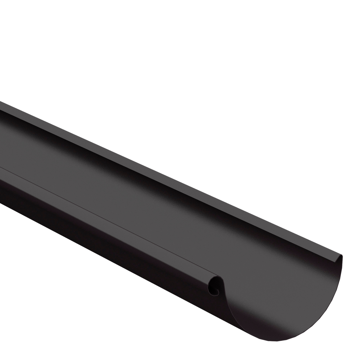 Nordic Steel Half-Round Gutter Pipe - 6" x 10' - Dark Bronze