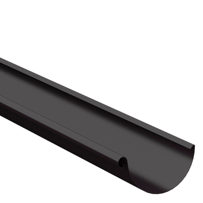 Nordic Steel Half-Round Gutter Pipe - 6" x 10' - Dark Bronze