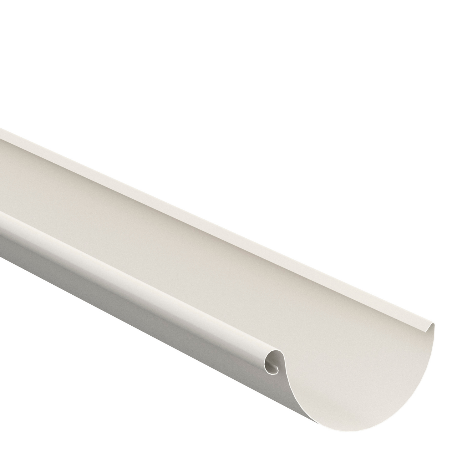 Nordic Steel Half-Round Gutter Pipe - 6" x 10' - White