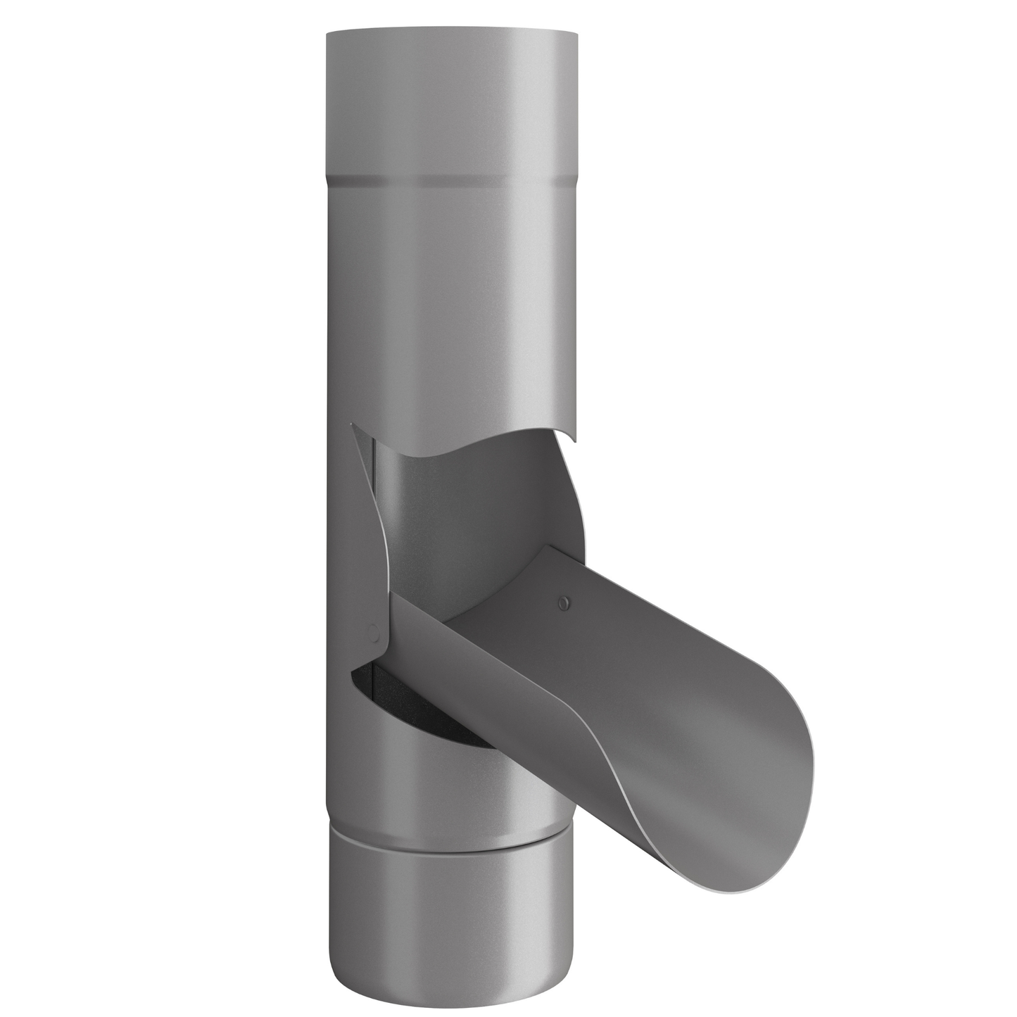 Nordic Steel Inline Downspout Diverter – 4" – Anthracite Metallic